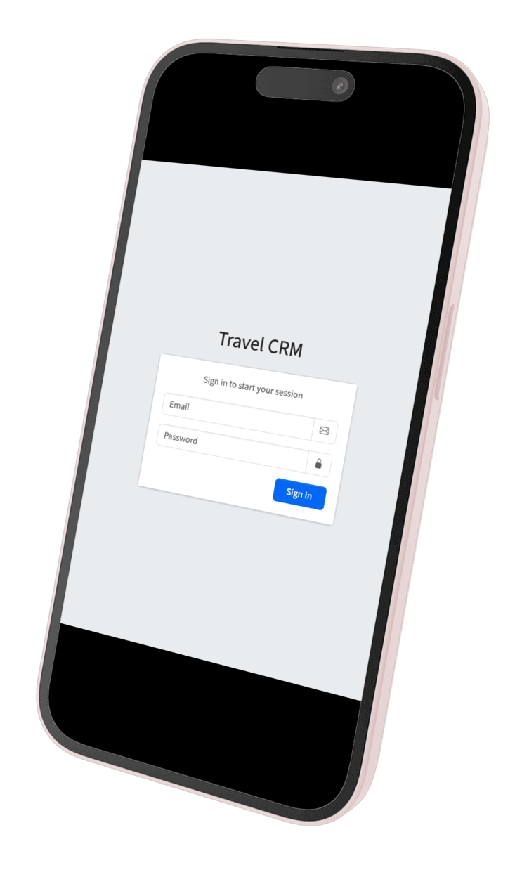 TravelCRM Mobile Login